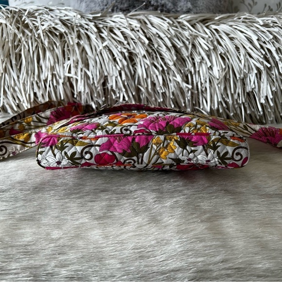 VERA BRADLEY Tea Garden Zipper Hipster Crossbody 2012 Cream Pink Orange Floral - Picture 13 of 16